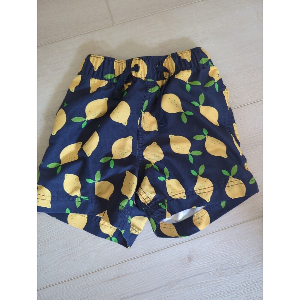 Hanna Andersson Boys Swim Trunks Swimsuit Lemons Size 3T Toddler